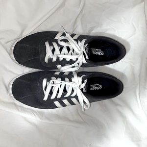 Adidas Womens Courtset Sneakers, Grey and White, gently worn